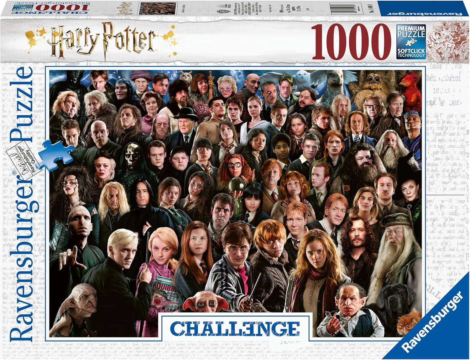 Ravensburger Harry Potter 1000 Piece Puzzle 12000457 - Ponad 70 postaci z czarodziejskiego świata Hogwartu w jednej układance dla dorosłych i dzieci w wieku 14+ Puzzle Naty Shop Starsza wersja