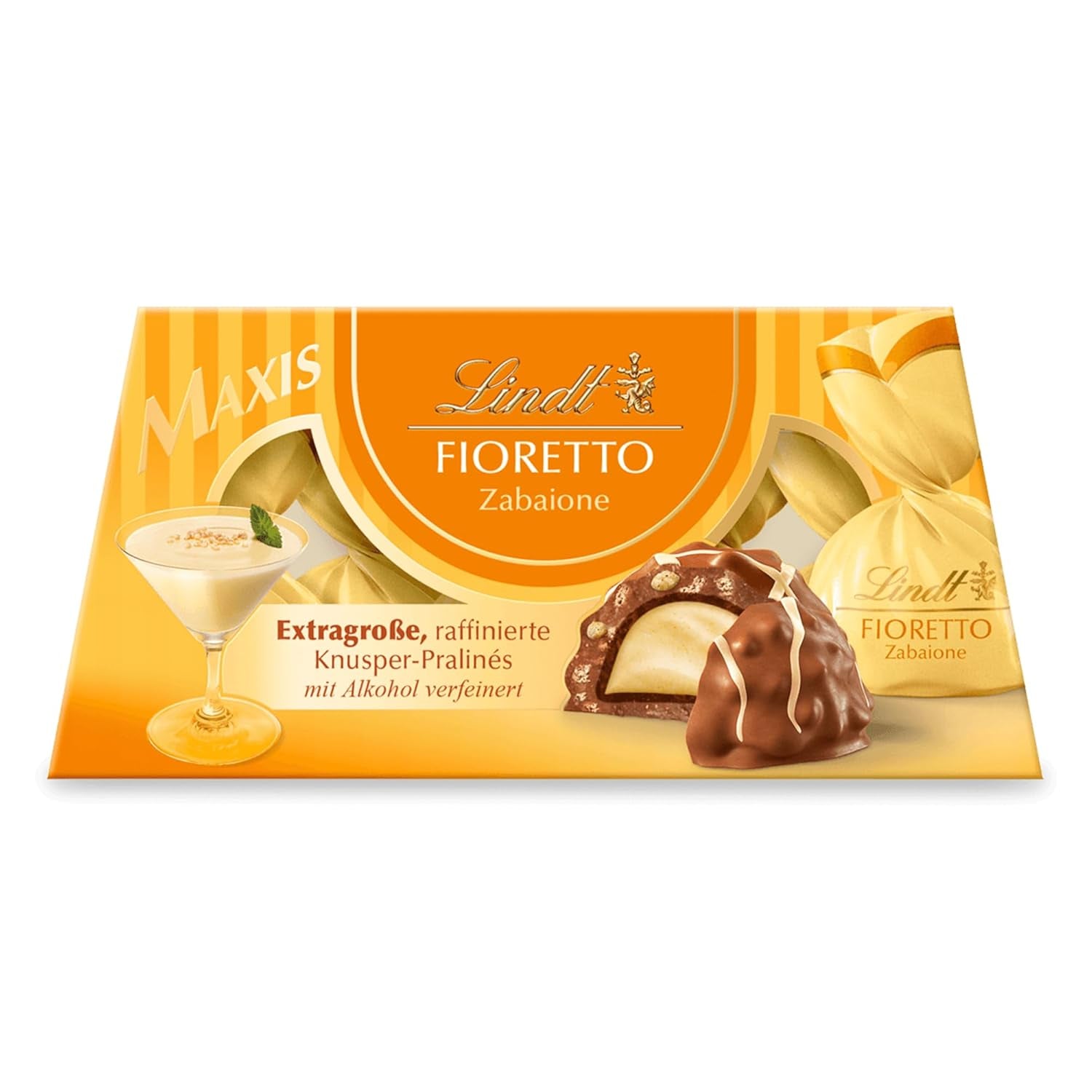 Lindt Chocolate FIORETTO Maxi Zabaione, cutie cadou 138 grame Naty Shop 138 grame Zabaione