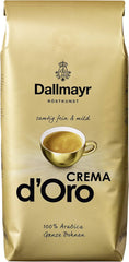 Crema d'Oro Cafea Catifelată, Blândă și Fină Pachet de 8 Boabe (8x1000g) - Arabica