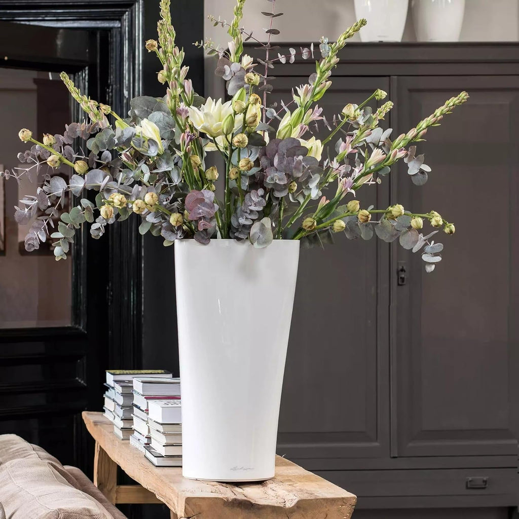 LECHUZA DELTA Premium 30 alb lucios 15500