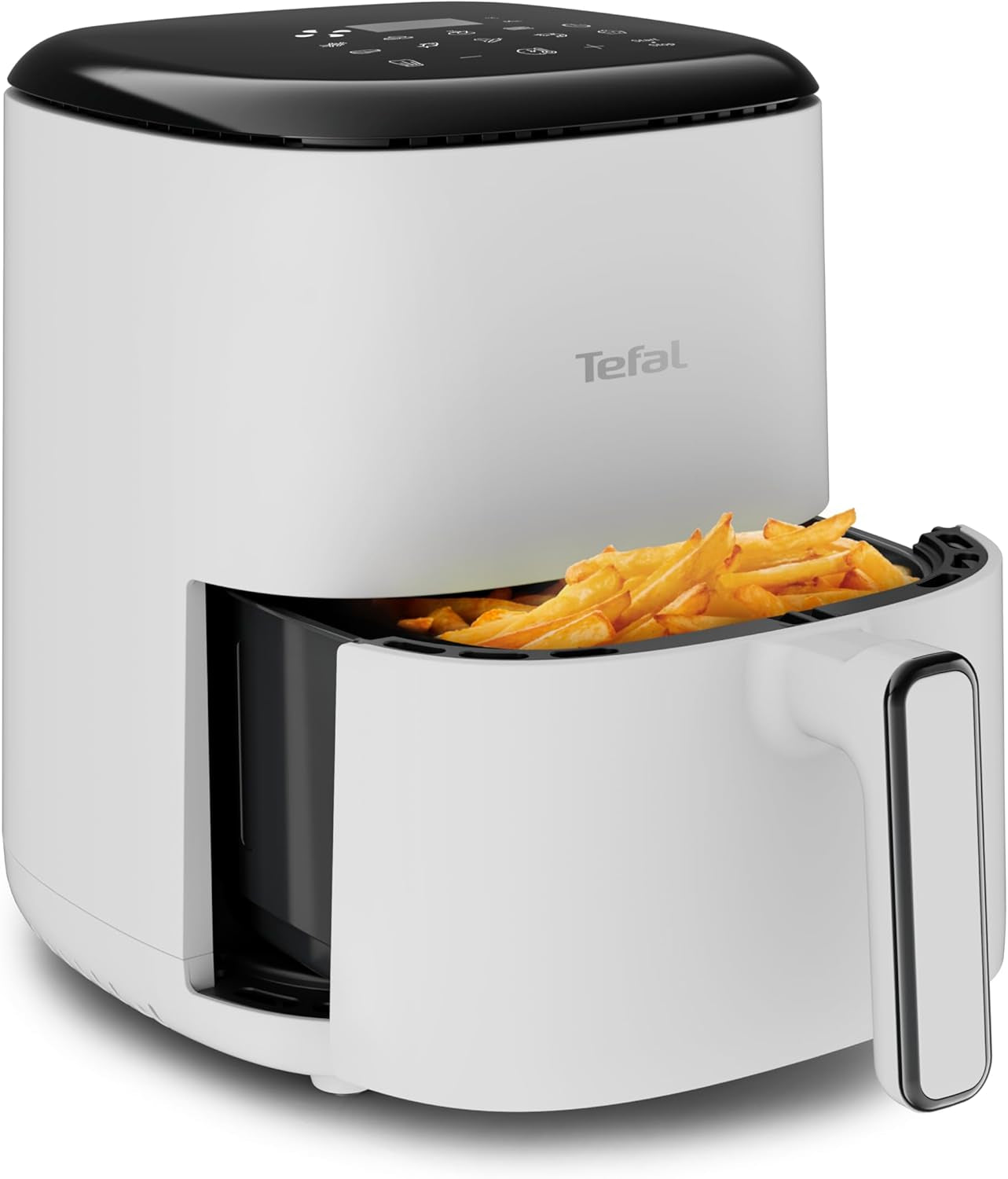 Tefal Easy Fry Max EY2458, 5 litrów, frytownica na gorące powietrze, 10 automatycznych programów gotowania, cyfrowy ekran dotykowy Urządzenia Naty Shop Jasnoszary Pojedynczy - Bez okna 3L