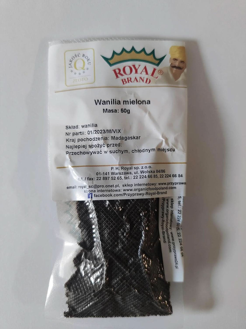 Wanilia w proszku 50 G, mielona wanilia w proszku 100% czysta Aromas Naty Shop