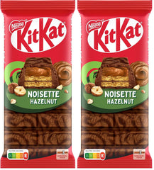 Nestlé Hazelnut Bar Chrupiący wafelek z kremowym nadzieniem z orzechów laskowych i marmurkową czekoladą, 2 opakowania (1 x 99 g)