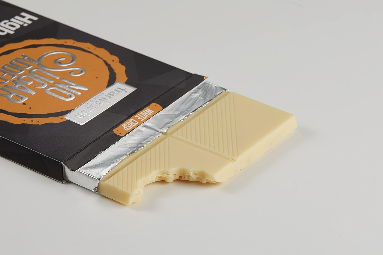 frankonia CHOCOLAT POWER MOTION bez dodatku cukru - Chrupiąca biała czekolada o wysokiej zawartości białka i niskiej zawartości węglowodanów, 90 g