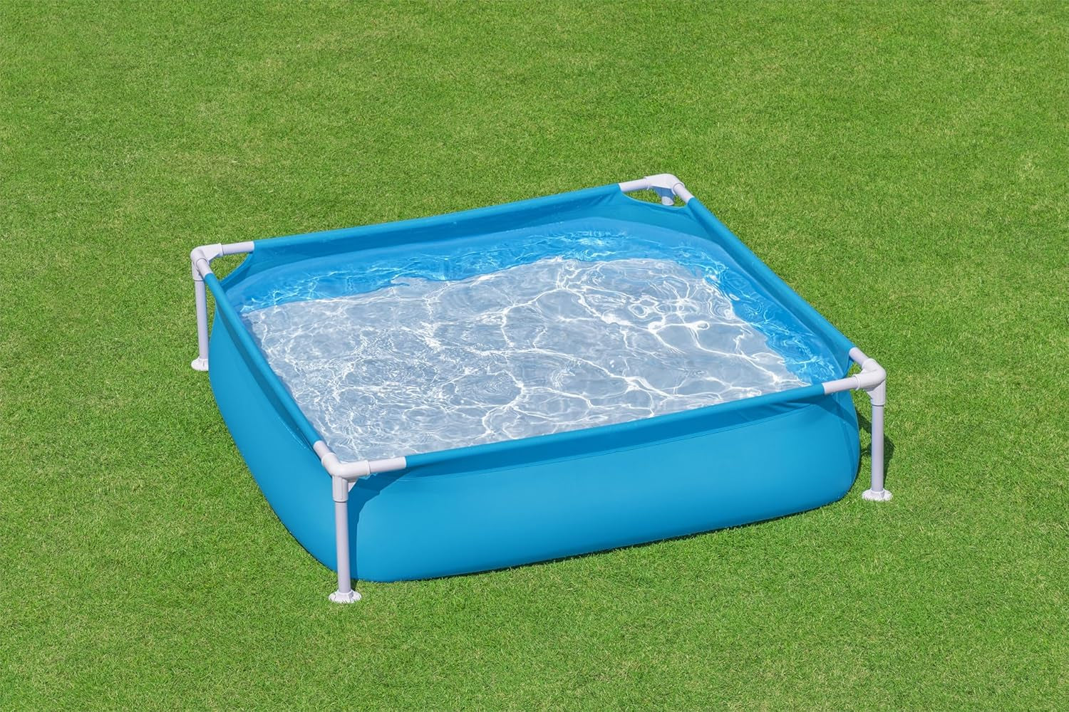 Piscină Bestway My First Frame 122 x 122 x 30,5 cm, albastră, dreptunghiulară