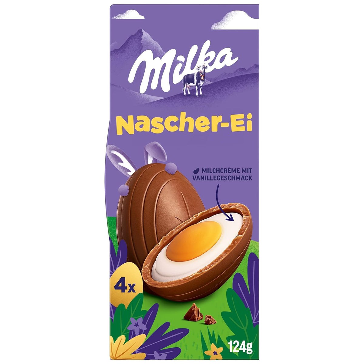 Milka Sweet Egg – Wielkanocna czekolada nadziewana kremem waniliowym, o wyglądzie jajka sadzonego – 124g