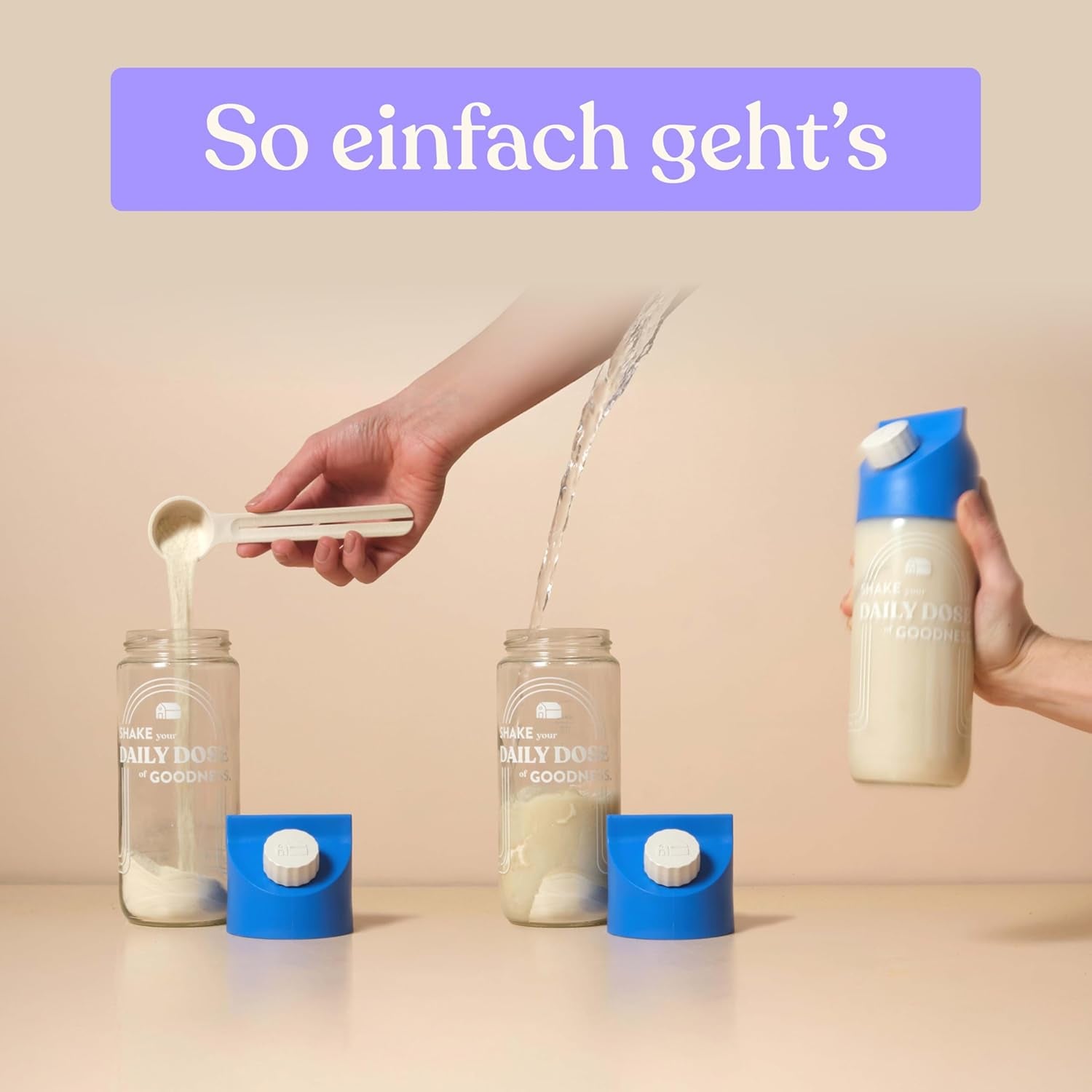 Blue Farm Pure Oat Base für bis zu 8 litrów Haferdrink zum Selbermischen – 100% beste Bio-Qualität – 100% wegańskie, bez laktozy i bezglutenowe – 90% weniger Verpackungmüll