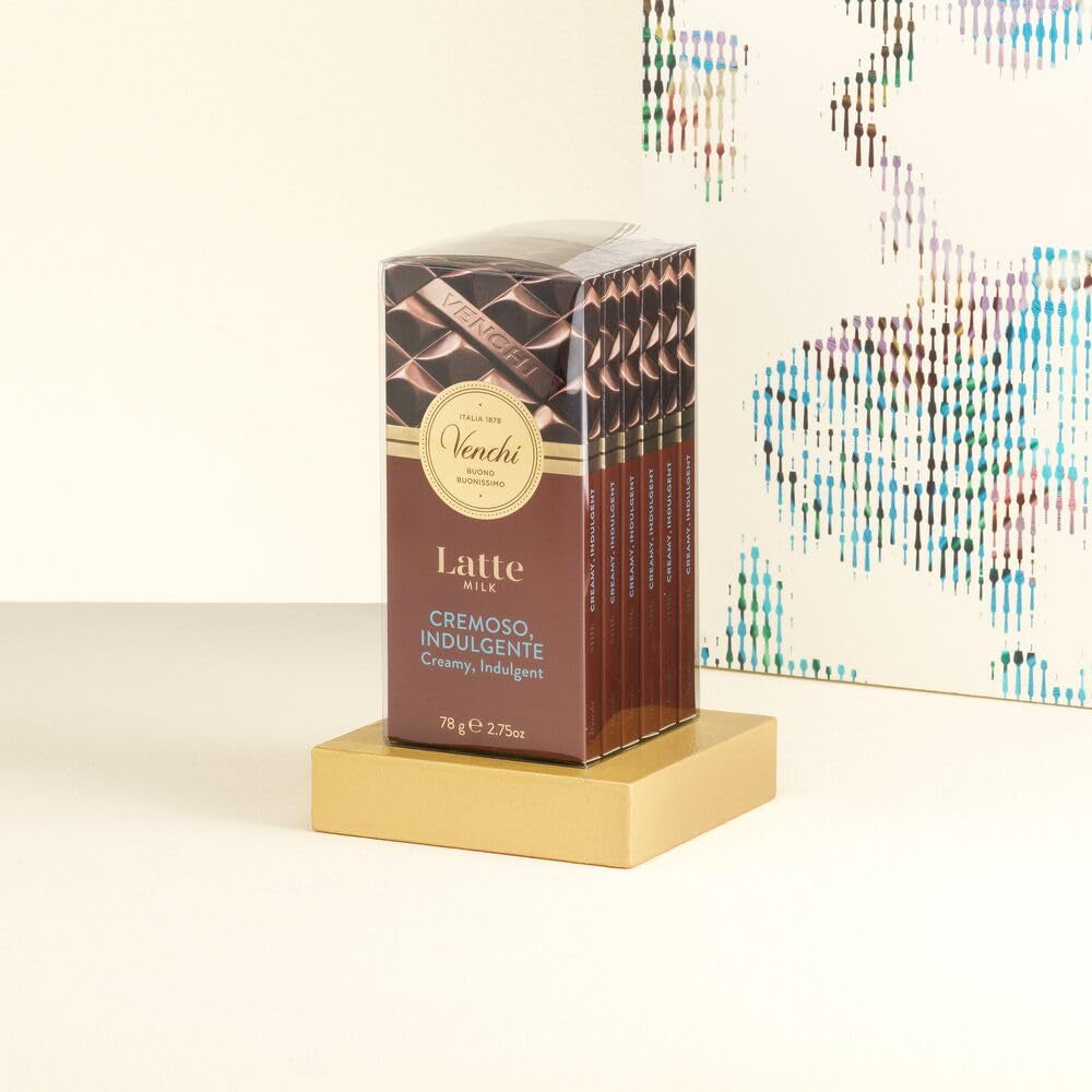 Venchi - Zestaw 6 różnych batoników mlecznej czekolady, 468g - Bezglutenowe - Pomysł na prezent