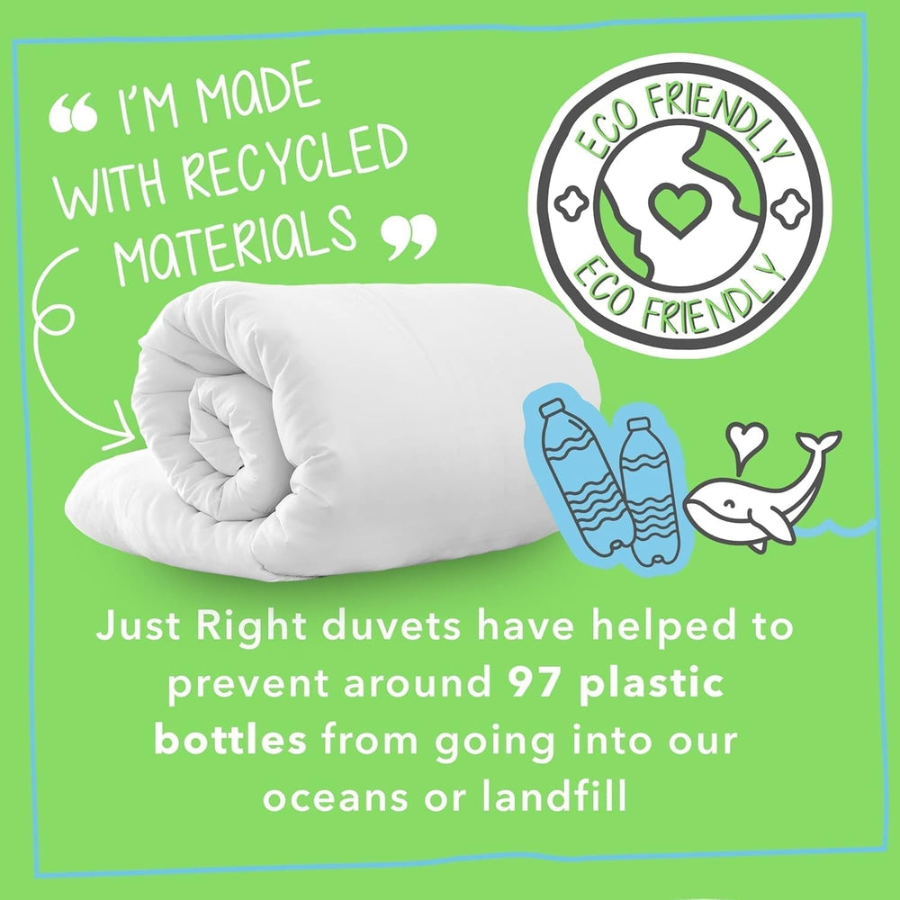 Kołdra Just Right Snug, 10,5 tog, puste włókna, biała, podwójne łóżko Kołdry i kołdry Naty Shop