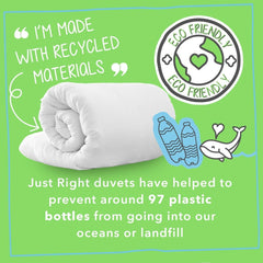 Kołdra Just Right Snug, 10,5 tog, puste włókna, biała, podwójne łóżko Kołdry i kołdry Naty Shop