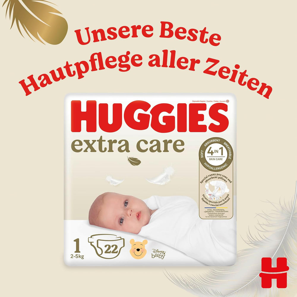 Pieluchy dla noworodków Huggies, rozmiar 2, 116 pieluch (2 x 58), pudełko na pół miesiąca