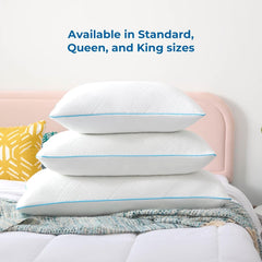 Pernă Linenspa cu spumă de memorie cu gel standard alb Perne standard Naty Shop