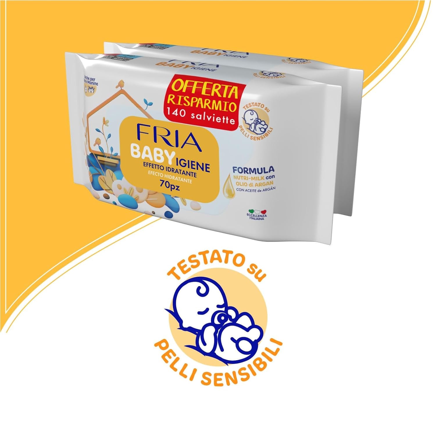 Chusteczki nawilżane, opakowanie 2 szt. (144 chusteczki)