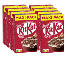Nestlé KITKAT Płatki śniadaniowe, chrupiące płatki śniadaniowe z waflami KitKat, opakowanie 8 x 550 gramów Płatki Naty Shop