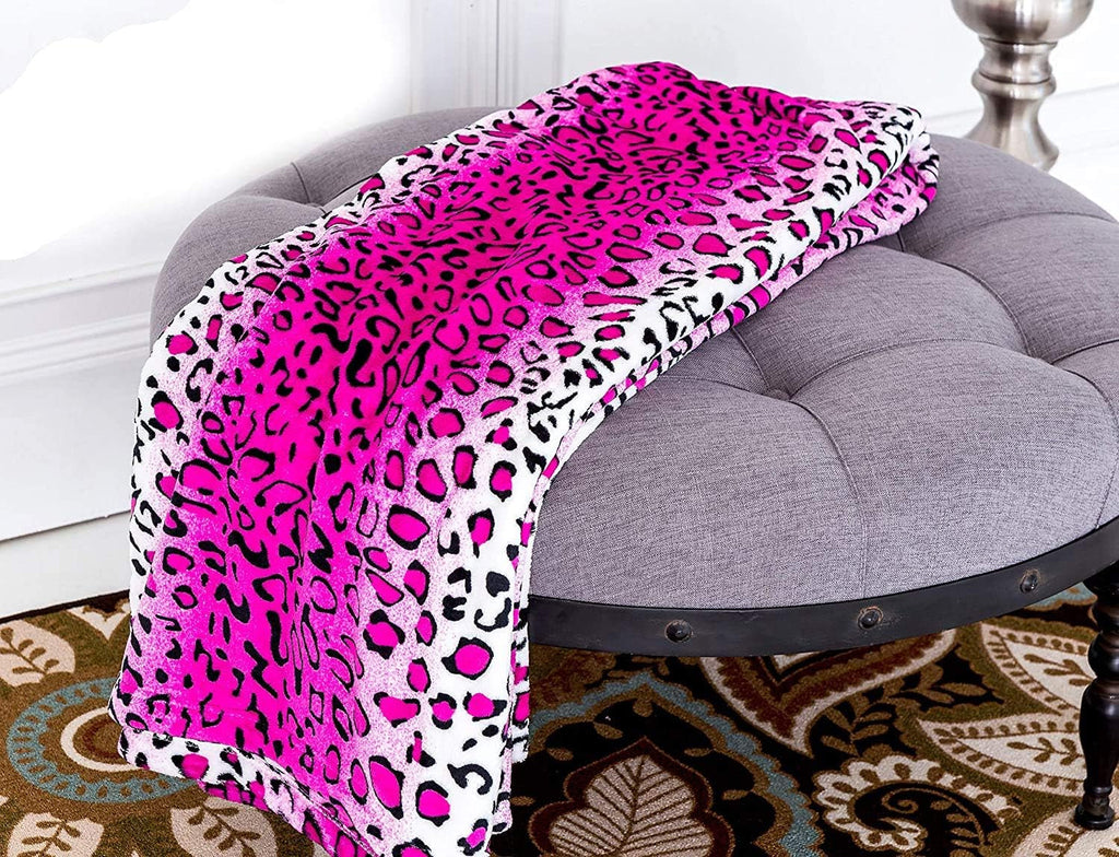 Home Must Haves Pătură de pat Queen/King Zebra Giraffe Safari Animal Print, pentru toate anotimpurile, foarte moale, caldă, pentru canapea, canapea, aruncare, plapumă, dimensiune pat, roz, poliester, leopard roz Plapumi si pilote Naty Shop