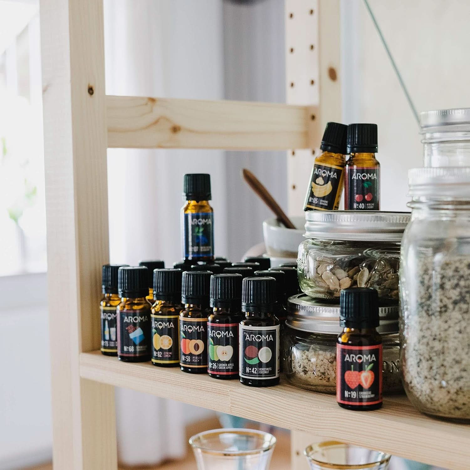 Myaroma | Zestaw: Las i łąka - Czysty naturalny aromat o smaku owocowym i o smaku owocowym (5 x 10 ml) | Bezcukrowe i niesłodzone słodziki Naty Shop