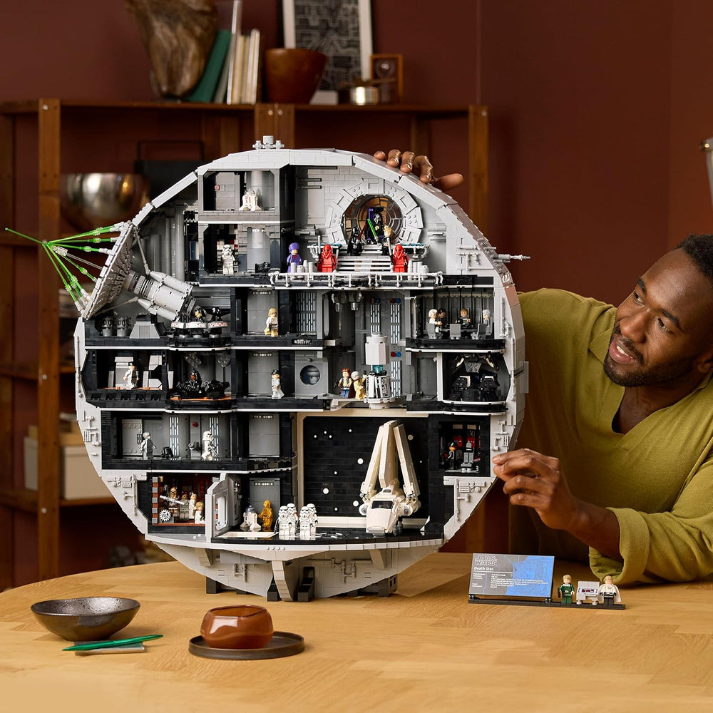 LEGO Star Wars Todesstern - Bauset für Erwachsene - Interaktives UCS-Ausstellungsmodell mit 36 ​​​​Minifiguren inkl. Luke Skywalker, Han Solo i Darth Vader – prezent dla mężczyzn, kobiet i fanów – 75419