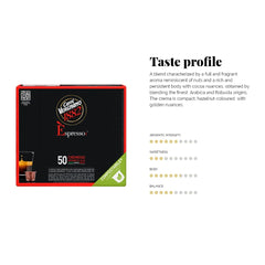 Caffè Vergnano 1882 - Èspresso Kompostierbare Kaffeekapseln, Kompatibel Mit Nespresso, Cremoso (Cremig) - Packung Enthält 50 Kapseln