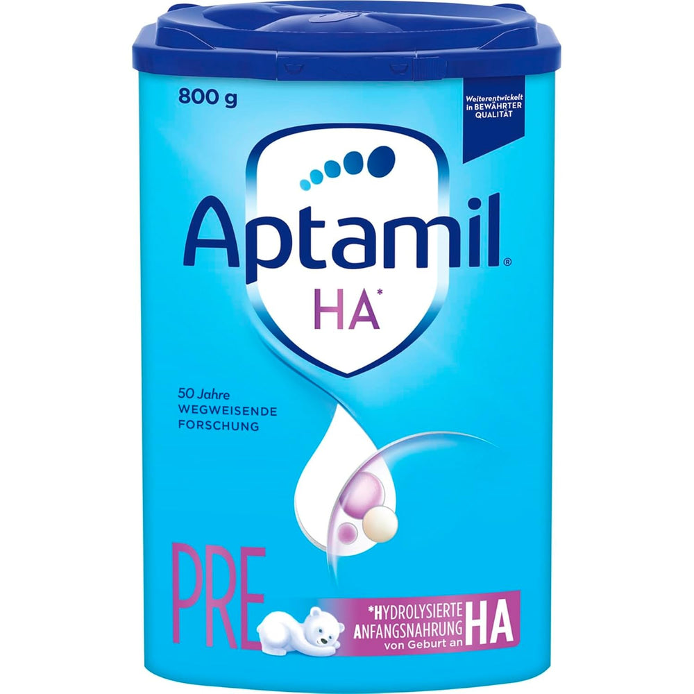 Aptamil HA PRE – Anfangsmilch von Geburt an, Mit DHA, Nur Lactoza, Ohne Palmöl, Babynahrung, Milchpulver, 1x 800 g