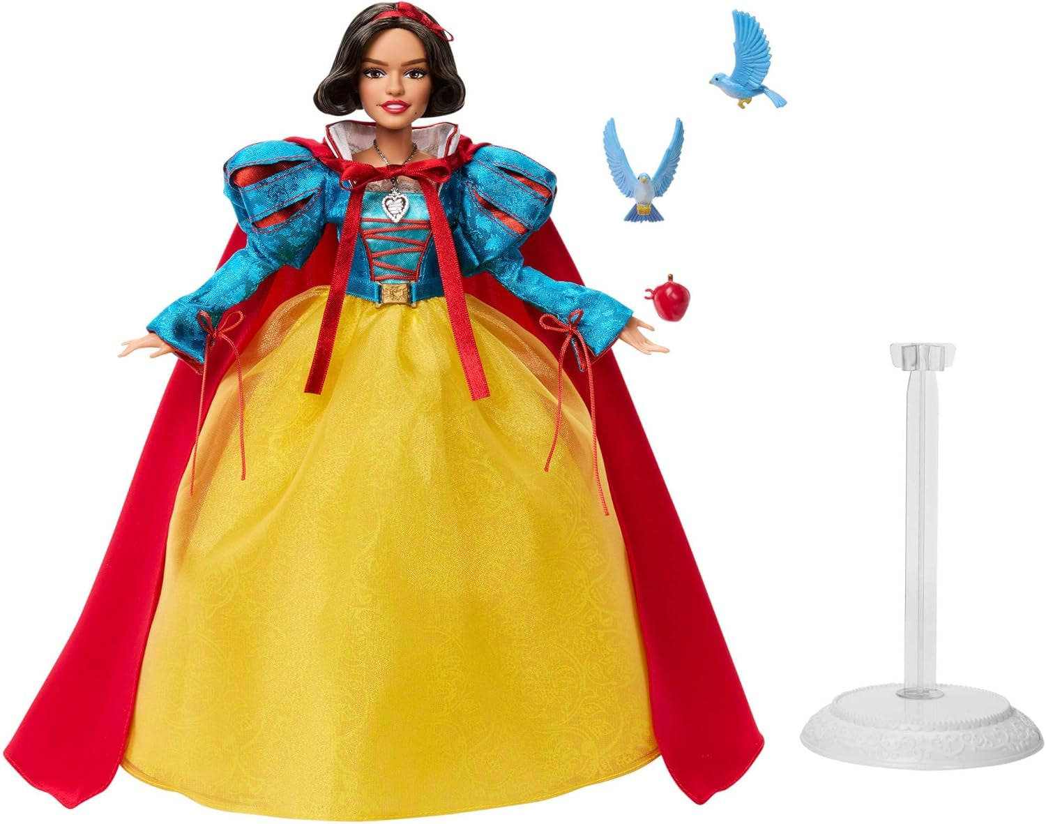 Mattel Disney Schneewittchen Sammelfigur-Modepuppe w charakterystycznym stroju, inspirowany filmem Disney Live-Action, Geschenke für Kinder und Sammler, HVY53