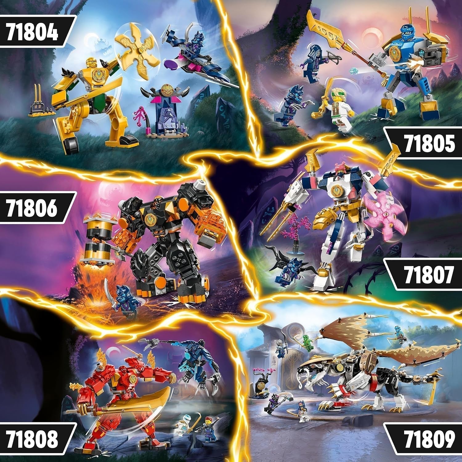 LEGO NINJAGO Mech bojowy Arina, zabawka Ninja dla dzieci w wieku od 4 lat Z figurkami W zestawie. Arin z mini kataną, figurkami i mechami, mały prezent dla chłopców i dziewcząt 71804 Zestawy do budowania Besuche den LEGO-Store