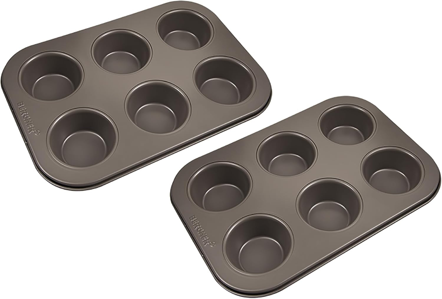BERGNER BAKING LOVERS - Zestaw Von 2 X 6 Cup Muffinformen - Kohlenstoffstahl Mit Ilag Essential, PFOA Frei, Leicht Zu Reinigen Formy i blachy do pieczenia Naty Shop 26,5 cm | 18,5 cm | 3 cm