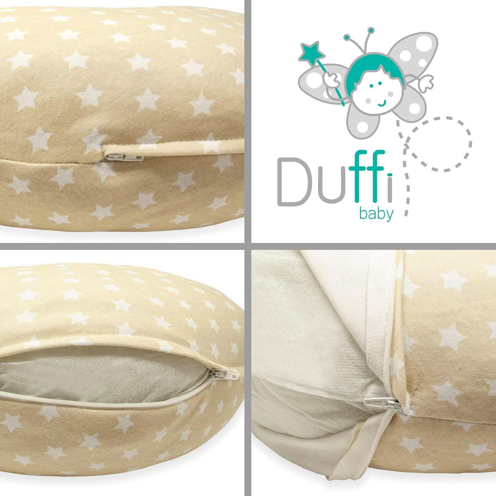 Poduszka do karmienia dla noworodków, XL, poszewka 100% bawełna, zdejmowana i nadająca się do prania, wypełnienie poliestrowe, motyw gwiazdek. Dodatki Żywność i karmienie piersią Bebe Naty Shop