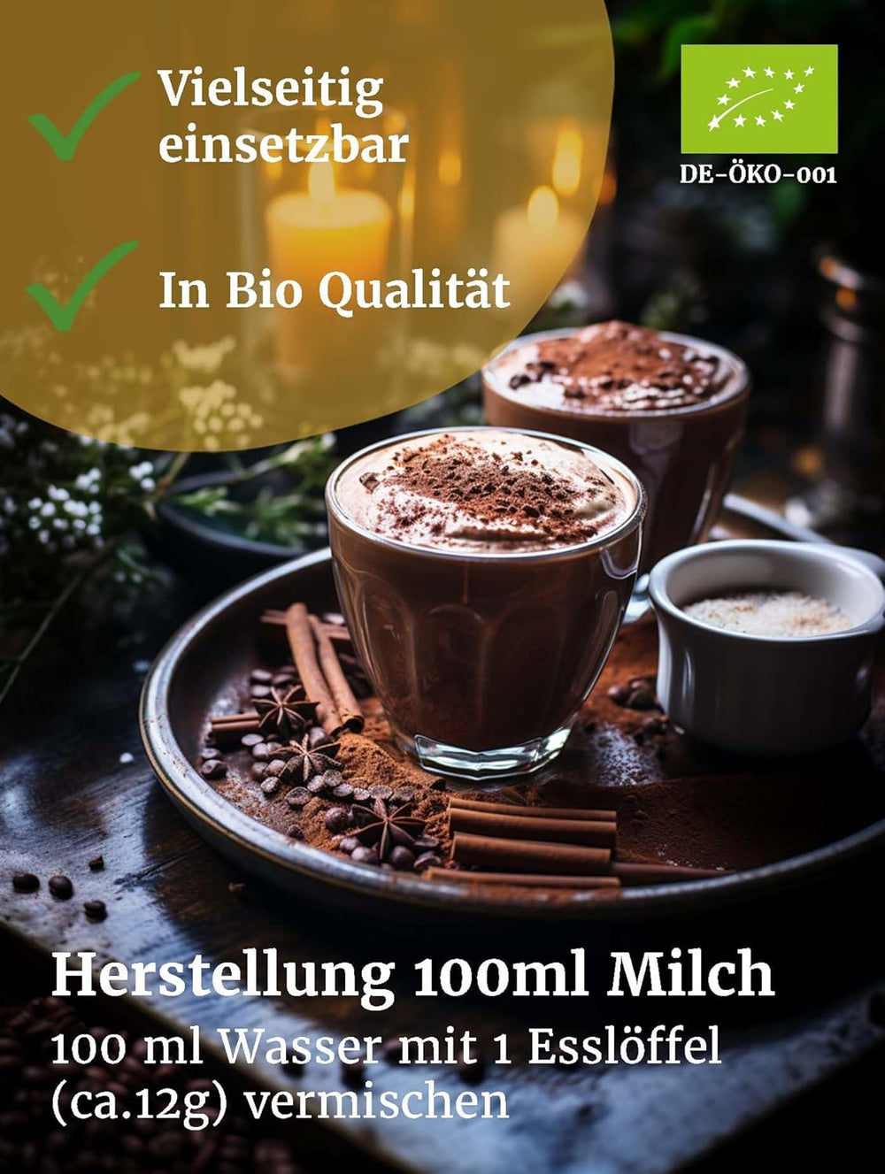 Bäckerei Spiegelhauer Bio Mager-Milchpulver 500 g Bio Milchpulver ohne Zusätze mleko w proszku I auch geeignet für Joghurt-Herstellung, Eis-Herstellung I Trockenmilchpulver, Beutel