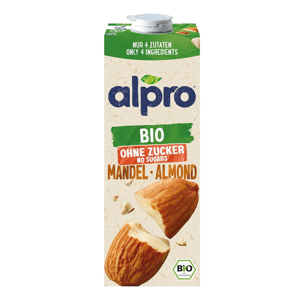 Alpro Bio Mandeldrink ohne Zucker – 8 x 1 l
