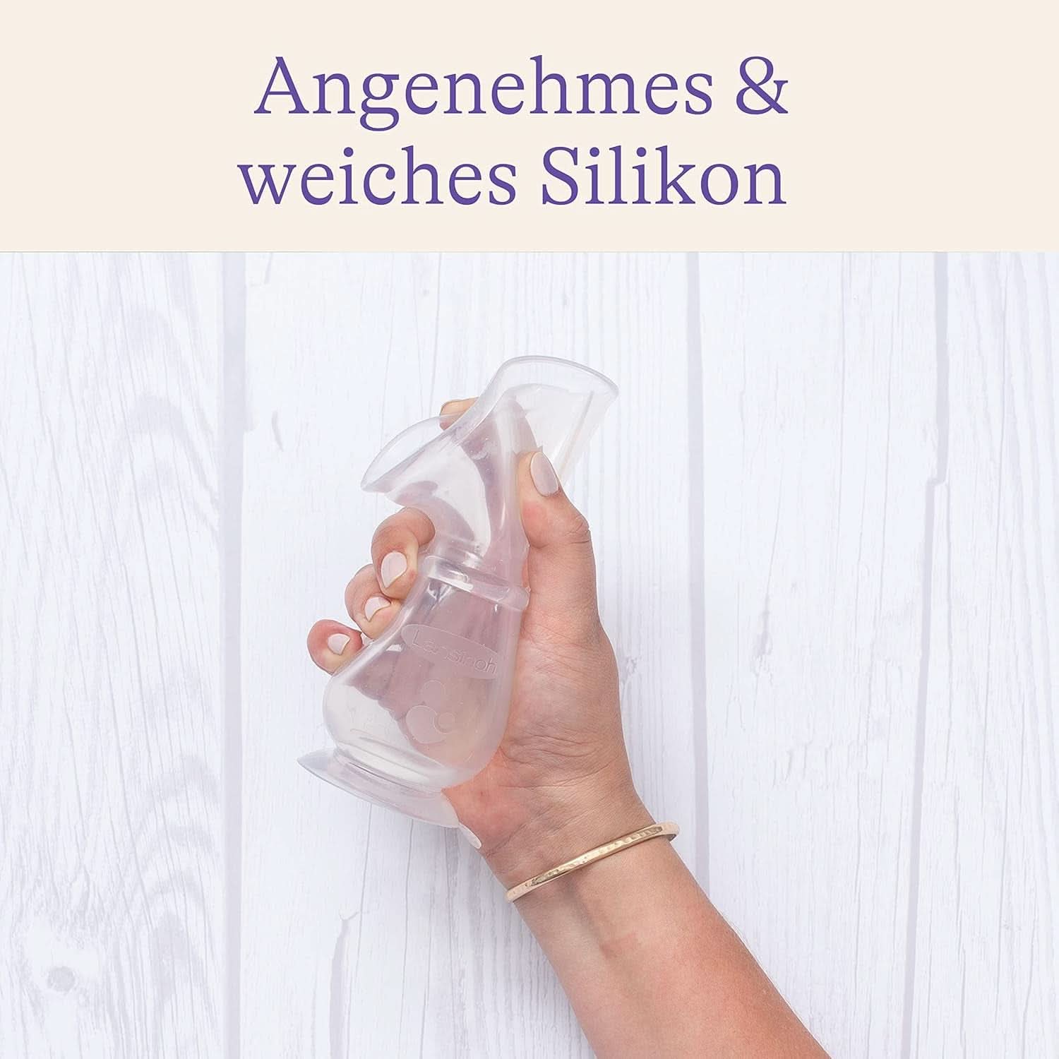 Lansinoh Silikon Milchpumpe & Muttermilchauffänger - Angenehmes & Extrem Weiches Silikon - Rettet Jeden Tropfen Muttermilch - Alternative Zu Milchauffangschalen, 1 Stück (1Er Pack) Akcesoria Żywność i karmienie piersią Bebe Naty Shop