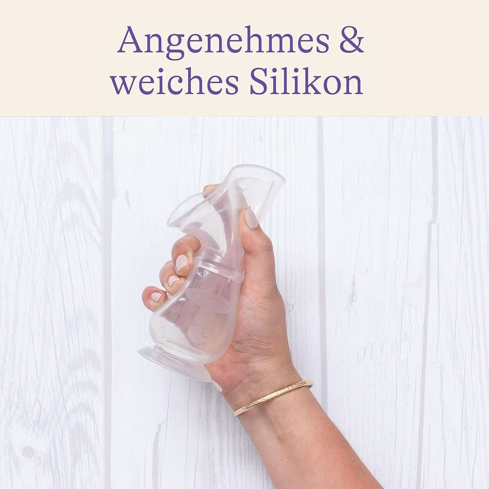 Lansinoh Silikon Milchpumpe & Muttermilchauffänger - Angenehmes & Extrem Weiches Silikon - Rettet Jeden Tropfen Muttermilch - Alternative Zu Milchauffangschalen, 1 Stück (1Er Pack) Akcesoria Żywność i karmienie piersią Bebe Naty Shop