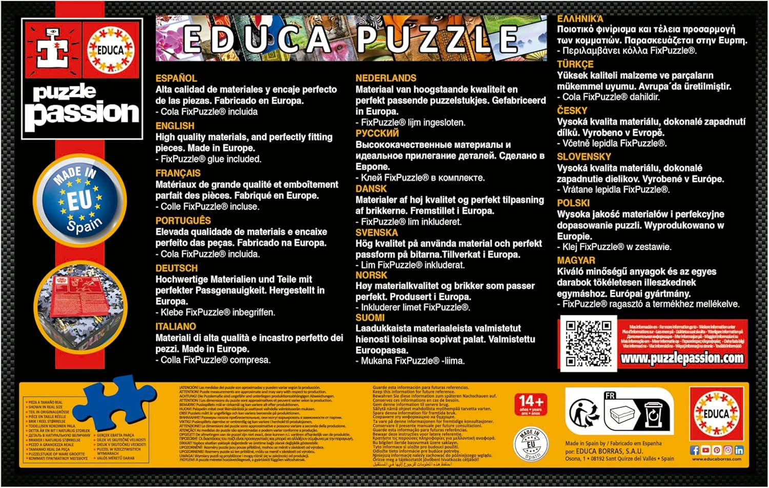 Educa - Puzzle 1000 elementów dla dorosłych | Biblioteka. Wymiary: 68 X 48 cm. Zawiera klej do puzzli Fixpuzzle. Przez 14 lat (19925) Sklep Puzzle Naty