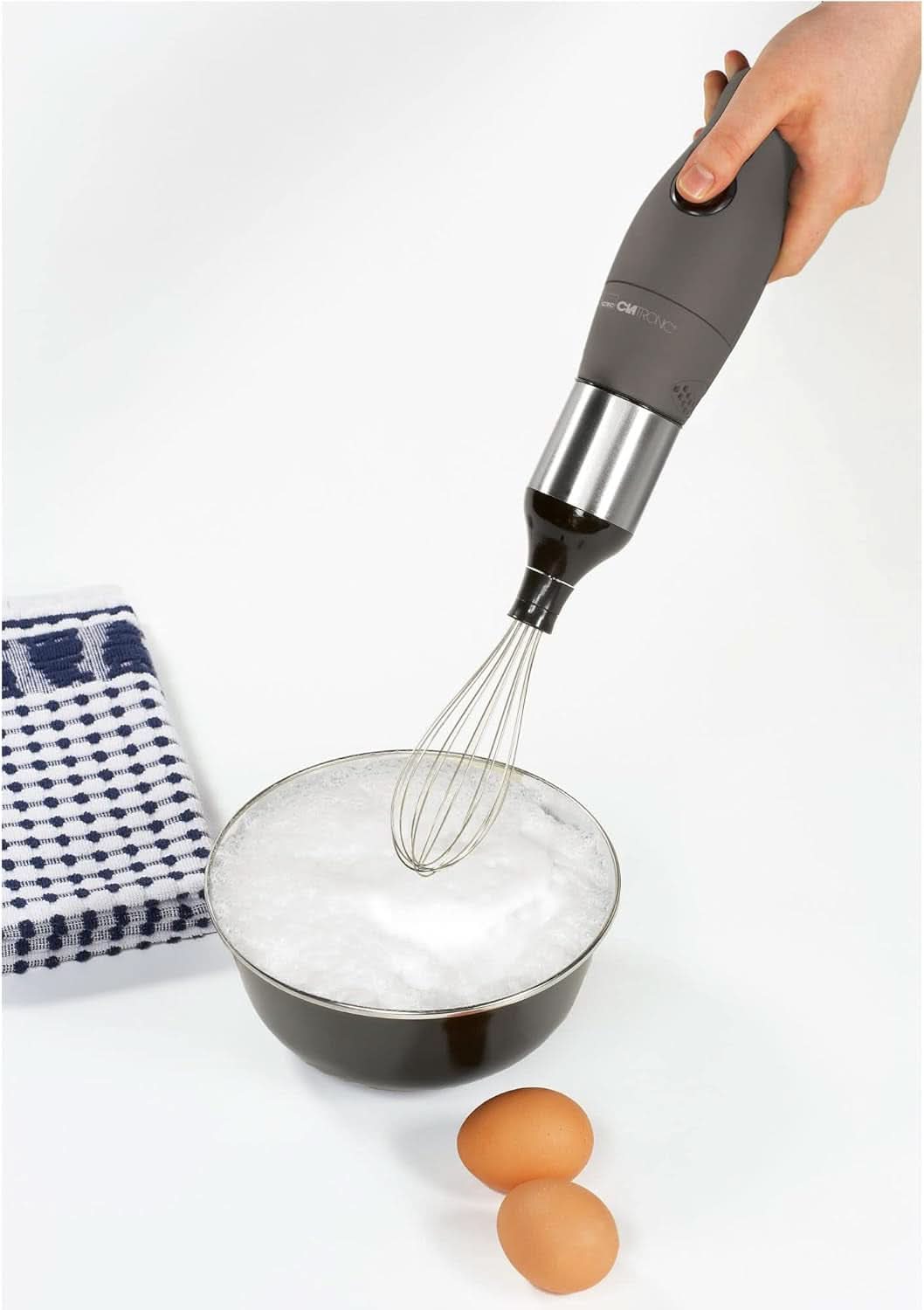 Zestaw mikserów stojących Clatronic® | Mikser, Pürierstab, Zerkleinerer Aus Edelstahl | 400 W | 2 Geschwindigkeitsstufen | Allesschneidera | Mixbehälter | Schneebesen | Multizerkleiner | SMS 3777 Kuchnia Naty Sklep