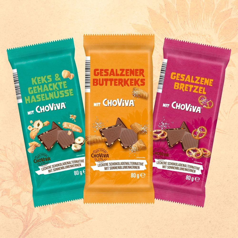 Solone Ciasteczka Maślane i ChoViva, 80g batonik, wykonane z alternatywnej czekolady z pestkami słonecznika