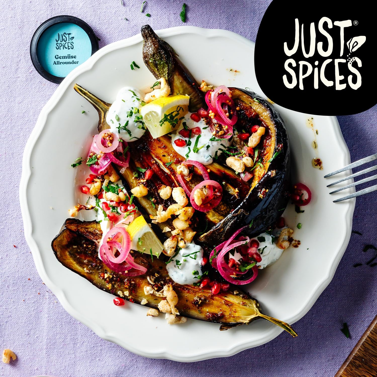 Just Spices Gemüse Allrounder I Jedes Gemüse von Aubergine bis Cukinia lecker würzen I Gewürzdose, 75 g