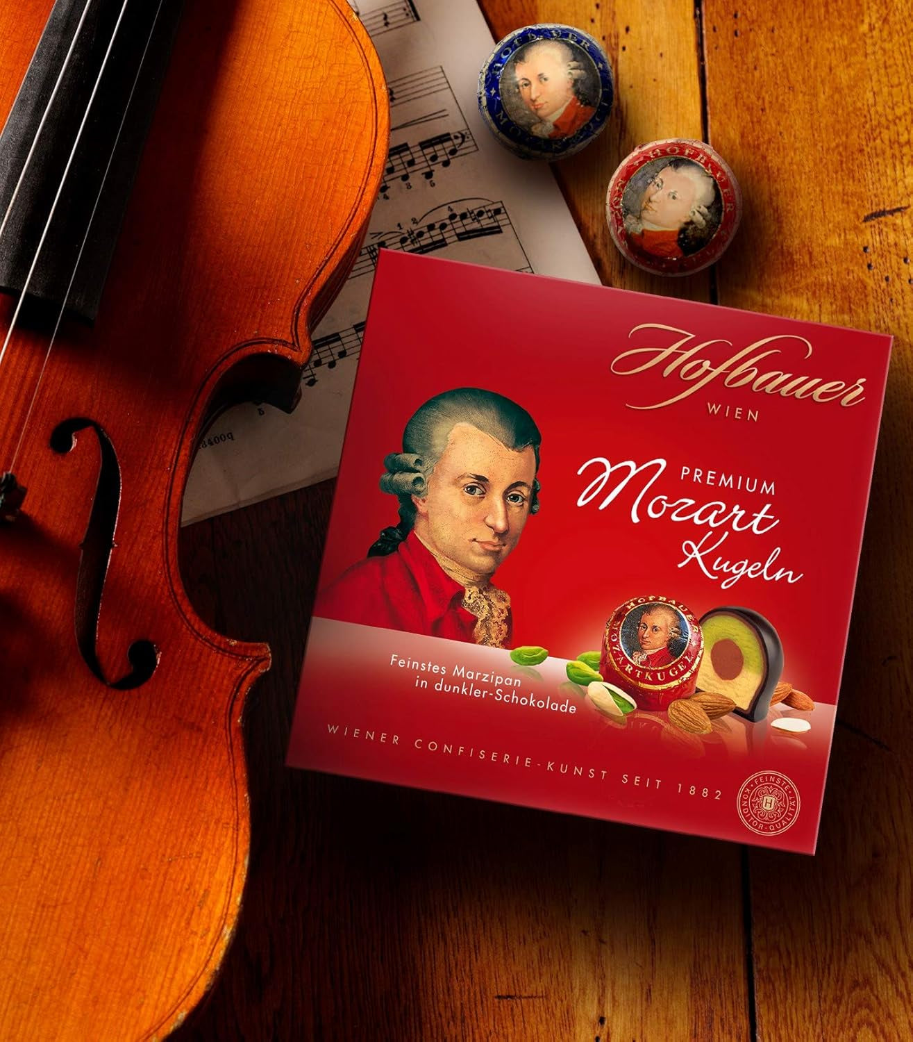 Hofbauer Vienna, Mozartkugeln 200 g, gorzka czekolada