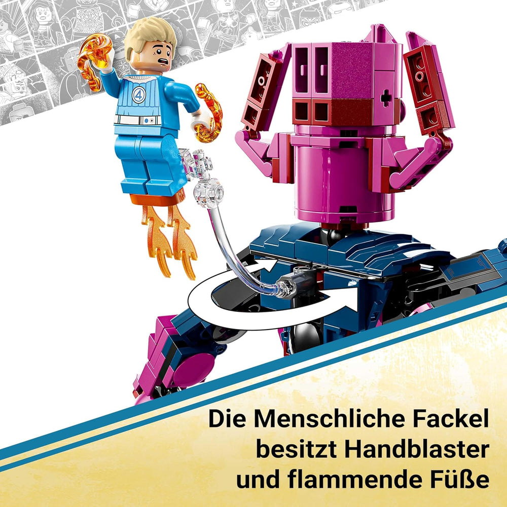 LEGO ǀ Marvel Fantastyczna Czwórka kontra. Galactus Baufigur - Bauset mit Superhelden - Zestaw ze rzeczą, niewidzialną kobietą i ludzką pochodnią - Kreatives Geschenk für Jungen und Mädchen - 76316