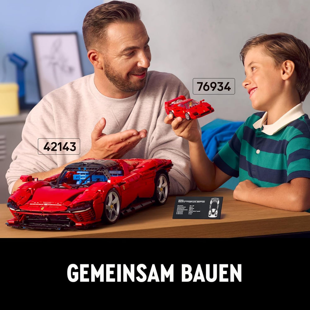 Supersamochód sportowy LEGO Speed Champions Ferrari F40, zestaw z samochodem do zbudowania i minifigurką kierowcy, kolekcjonerski zestaw do budowania dla dzieci, prezent dla chłopców i dziewcząt 76934 Zestawy do budowania Besuche w sklepie LEGO