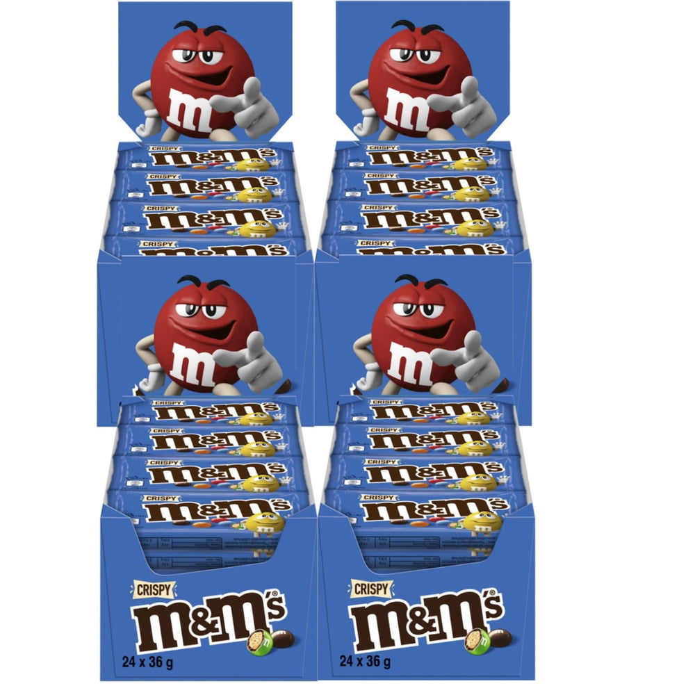 M&M's Peanut Chocolate Opakowanie zbiorcze 24 x 45 g Czekoladowa soczewica o smaku orzechowym Prezent czekoladowy (1080 g) Idealny jako poczęstunek o tematyce piłkarskiej