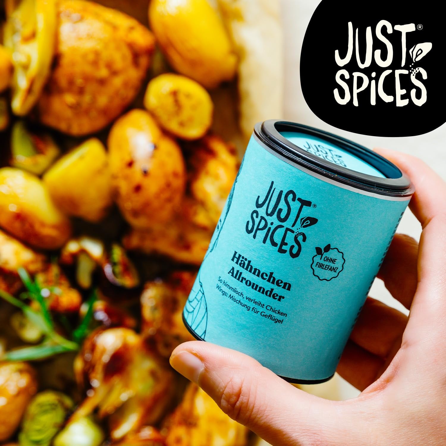 Just Spices Hähnchen Allrounder I Mariniere Geflügel, Brathähnchen, Wings und vieles mehr I Gewürzdose, 79 g
