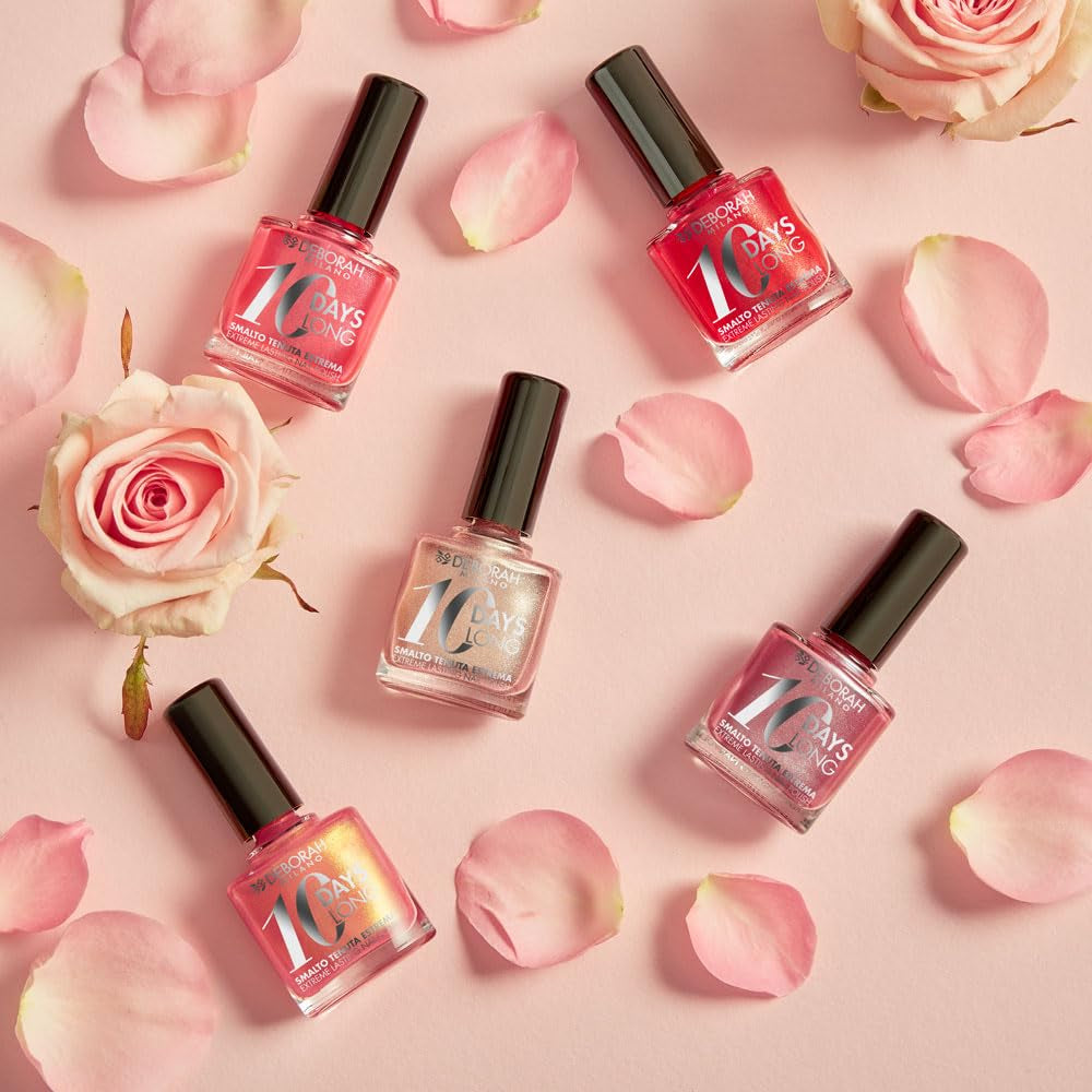 Lakier do paznokci nr. 39 Geranium Red z 10-dniowym efektem, utrzymuje się do 10 dni bez poprawek i lampy UV, zapewniając schludne i błyszczące paznokcie.