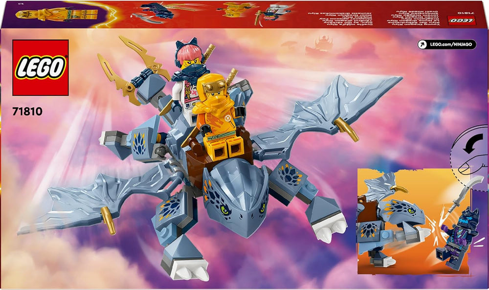 LEGO NINJAGO Mały smok Riyu Zabawka ze smokiem i trzema minifigurkami Zabawka ninja do zbudowania dla 6-latków dla chłopców i dziewcząt Pełny akcji prezent dla dzieci 71810 Zestawy do budowania Besuche den LEGO-Store