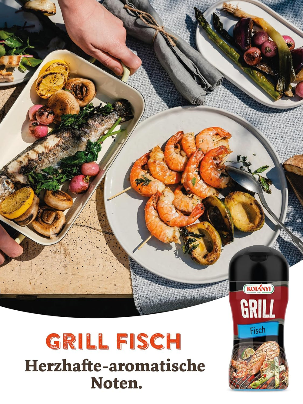 KOTÁNYI Grill Fisch Grillgewürz 80g - Gewürz für Fisch & Meeresfrüchte - Marynata für jede Fischart - Gewürzmischung zum Grillen - [Jetzt für die nächste Grillfeier bestellen!]
