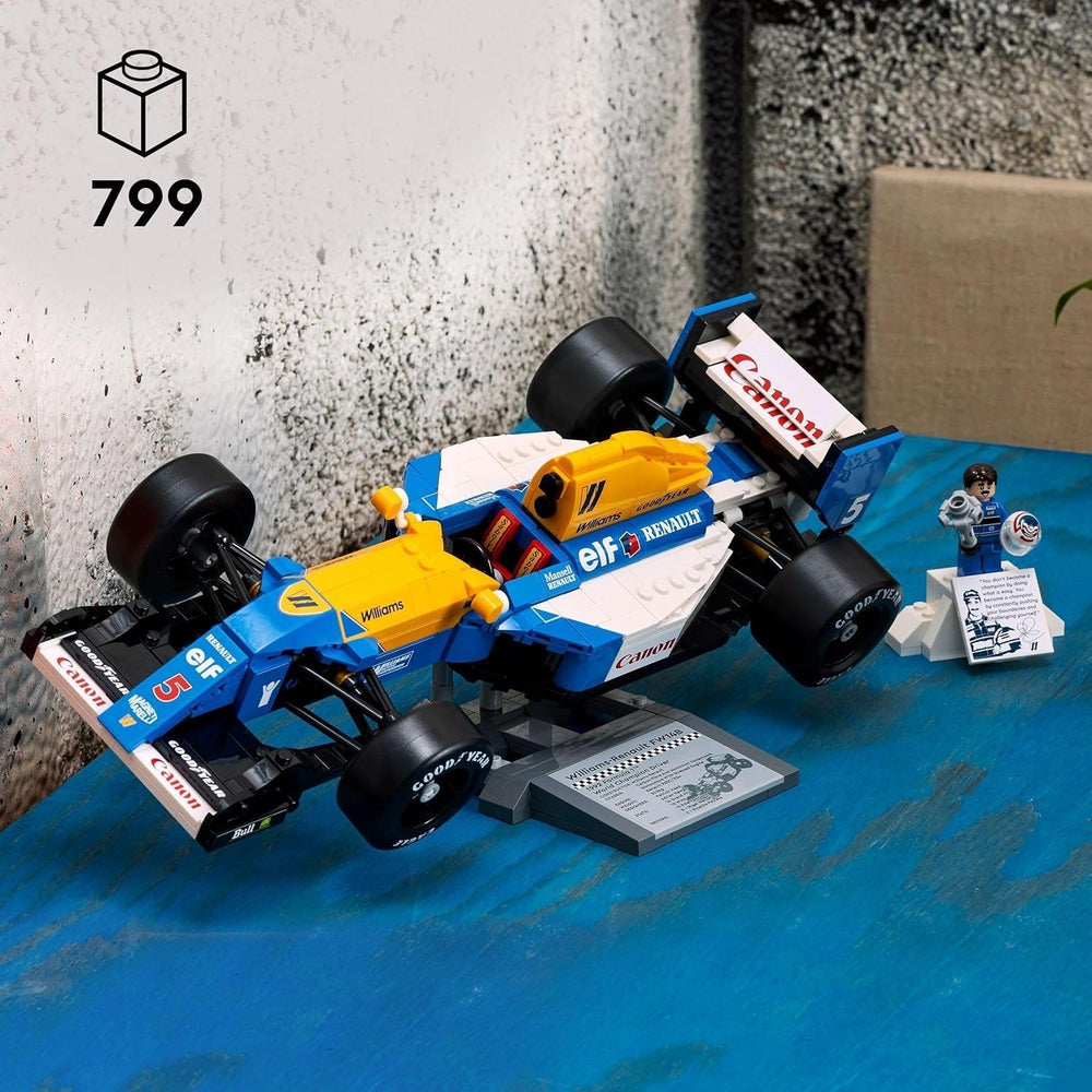 LEGO Icons Williams Racing FW14B z Nigelem Mansellem - Model samochodu F1 z minifigurkami kierowców wyścigowych do kolekcjonowania - Dekoracja biurka ze stojakiem - Prezent dla dorosłych i nastolatków Fani sportów motorowych 10353 Zestawy do budowania Besuche den LEGO-Store