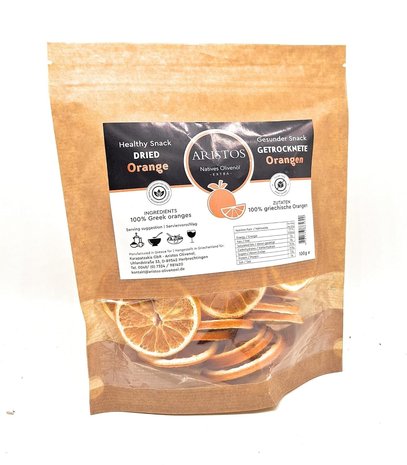 Felii de fructe uscate - felii de portocale pentru cocktailuri și ceai rece, ceai, vin fiert sau suc de fructe și punch pentru copii Produse deshidratate Naty Shop Titlu implicit