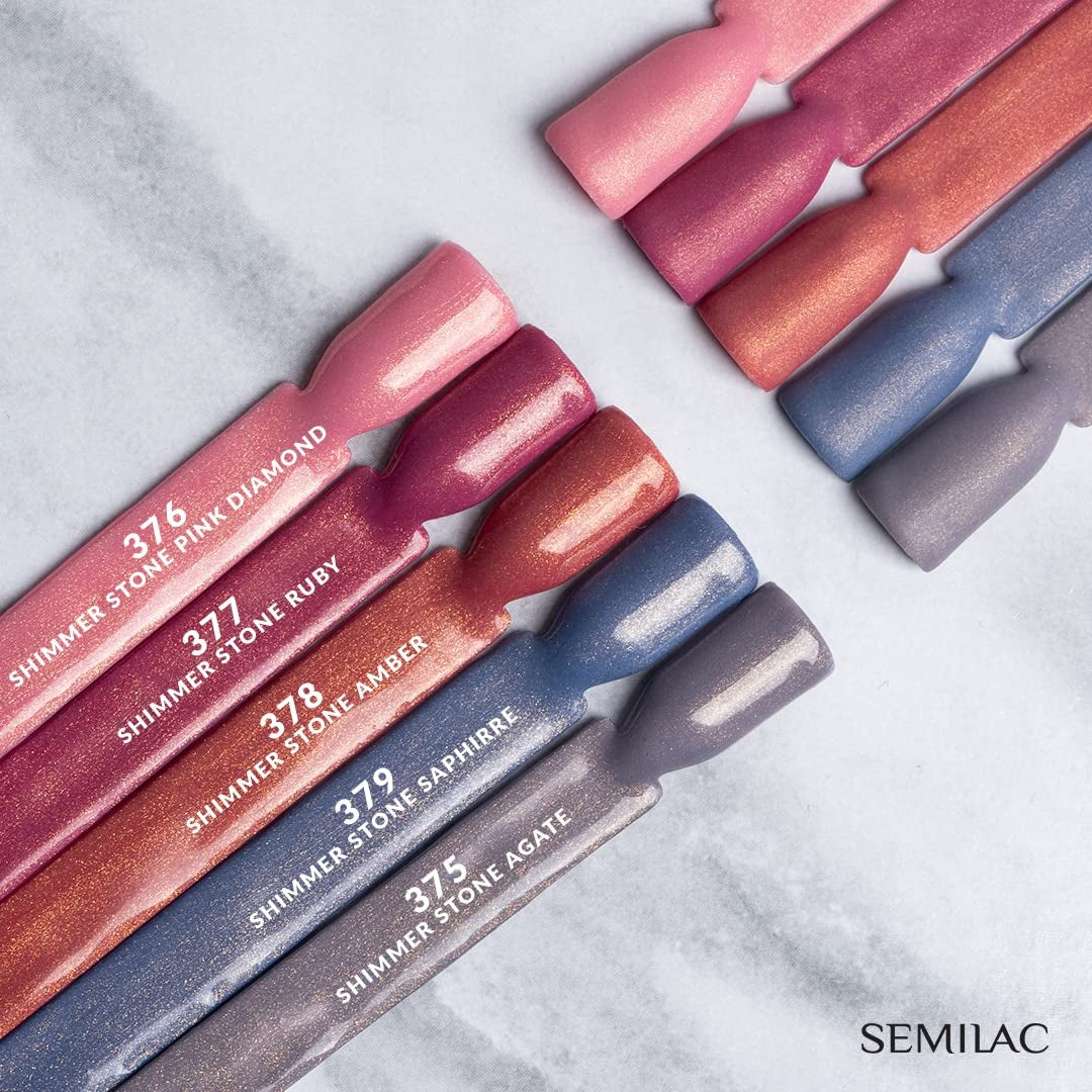 Oja UV Semilac Hybrid 376 Shimmer Stone Pink Diamond 7ml