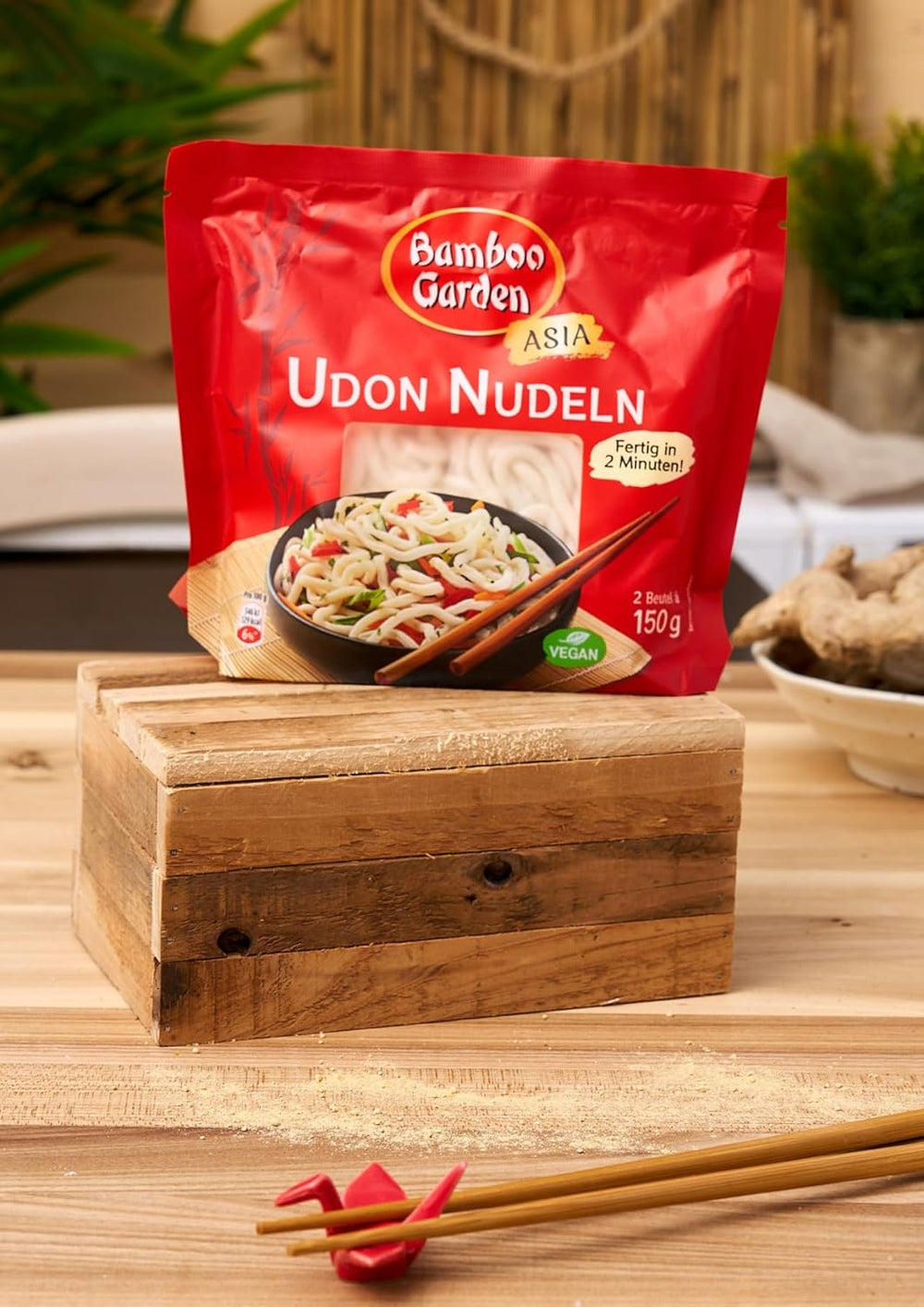 Makaron Udon z Bamboo Garden, wstępnie ugotowany, 300g