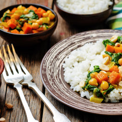 ASHOKA - Curry błyskawiczne ze szpinakiem, ziemniakami i ryżem - (1 x 250 g)