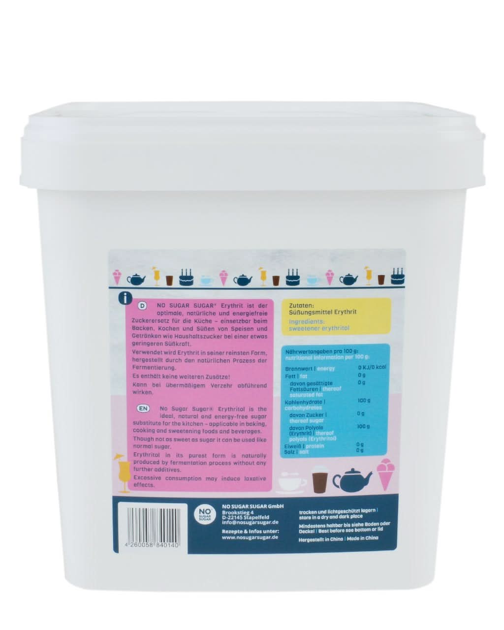 Bez cukru, naturalny erytrytol bez kalorii, nadający się jako zamiennik cukru, 4,5 Kg Słodziki Naty Shop