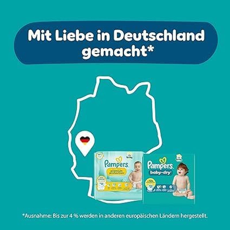 Pampers Premium Protection Pants Größe 6, 78 Windeln, 13kg-19kg, Mit 360° Fitform, 2x breiteren Bundchen als vorher für Komfort & Schutz + 10 Stück Pampers Aqua Baby-Weuchttücher entalten